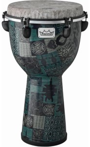 Remo Apex Djembe 12 in. Green Kinte Kloth