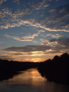 sunset over schuylkill philadelphia