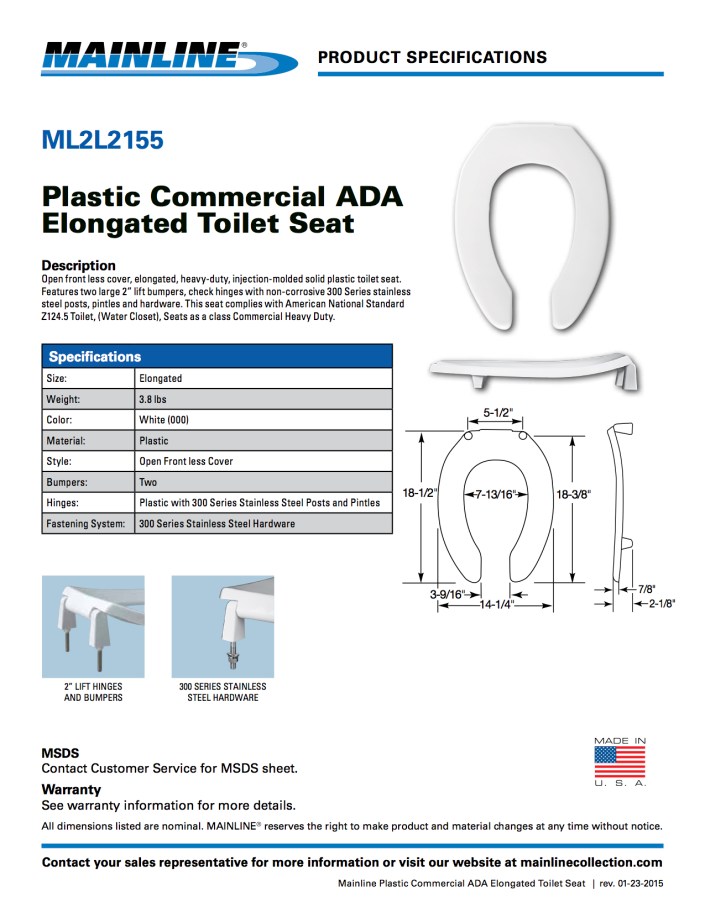 mainline-toilet-seat-ml2l2155-specifications